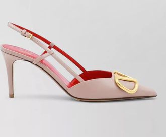 Valentino Garavani vlogo signature leather slingback stiletto pumps