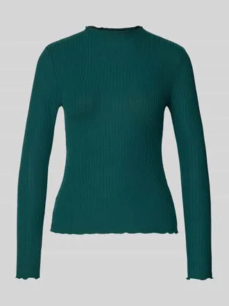 Only Slim Fit Langarmshirt mit Viskose-Anteil Modell EMMA in Dunkelgruen, Gr&ouml;&szlig;e XL