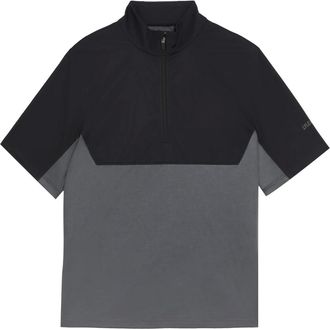 Lyle & Scott Tops, Heren, Grijs, M, Middenlaag Golf Windjammer Shirt