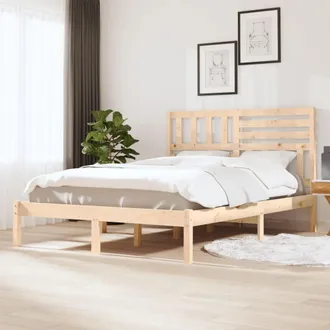 vidaXL Vidaxl - Estructura De Cama Sin Colch&oacute;n Madera Maciza De Pino 140x200 Cm