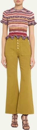Ulla Johnson Lou Button Up Jean In Argan