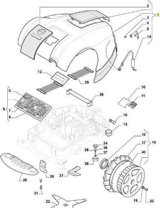 STIGA Sports Conjunto De Carcasa Alpina Ar1 500 Original Stiga - 112600195/0