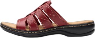 Clarks Womens Leisa Amanda Sandal, Red Leather, 8 UK