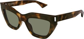 Saint Laurent Zonnebril - Dames - Zonnebrillen - Bruin - 53 MM - Accessoires