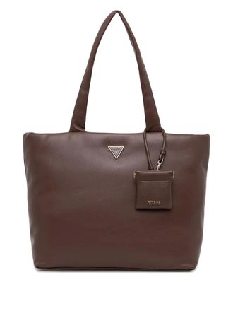 Guess Co Sunetra schoudertas met triangel-logo - Bruin