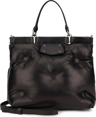 Maison Margiela Womens Tote Bag Glam Slam Black Calfskin