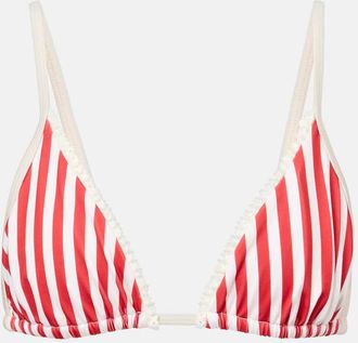 Bananhot Top bikini a triangolo Candy a righe