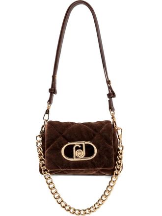 Liu Jo small LaPuffy quilted logo cross body bag - Brown