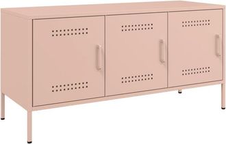 vidaXL Mueble De Tv De Acero Rosa 100,5x39x50,5 Cm Vidaxl