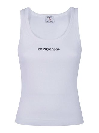 Casablanca Ribbed Tank Top