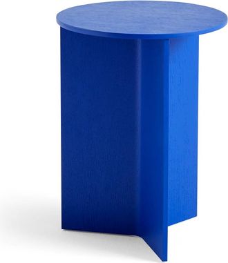 HAY Slit Table Round High, Ø 35 x H 47 cm, vivid blue