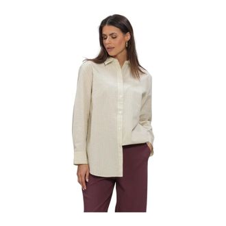 Modstr&ouml;m Dames, Blouses & Shirts, Beige, Maat: M Katoen
