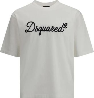 Dsquared2 Logo T-Shirt - Heren - T-shirts - Wit - S - Katoen - Tops