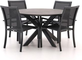 Bellagio la vita attrattiva Bellagio Anzio/Fidenza ø126cm dining tuinset 5-delig stapelbaar