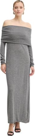 Liviana Conti Nilufar Maxi Jurk - Dames - Maxi kleedjes - Grijs - S - Wol - Kleedjes