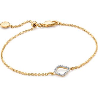 Monica Vinader Riva Mini Kite Diamond Bracelet in Gold at Nordstrom Rack