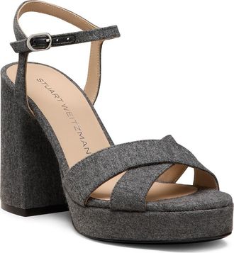 Stuart Weitzman Dayna Platform Sandal in Slate at Nordstrom, Size 7.5