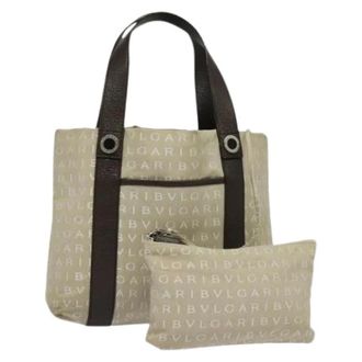 Bulgari Pre-owned Tote Bags, female, Beige, Size: ONE SIZE Pre-owned Vintage Tote Bag
