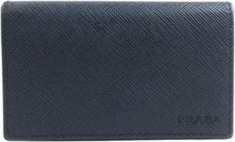 Prada Pre-owned Wallets, male, Blue, Size: ONE SIZE Pre-owned Business card case