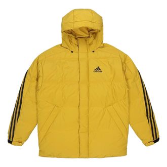 adidas 3st Puffy Dwn J Casual Sports Stay Warm hooded down Jacket Yellow H20757