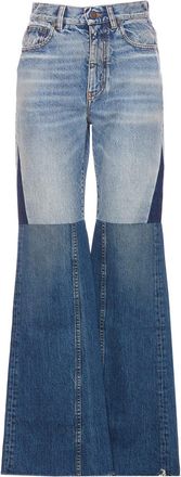 Chloé Flared Patchwork Denim Jeans
