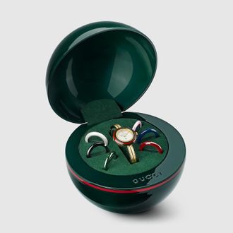 Gucci Play Watch, 28mm, White, Gold