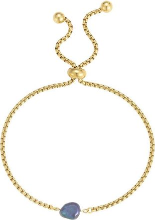 Adornia Adornia 18K Plated Stainless Steel 6-7Mm Pearl Bracelet