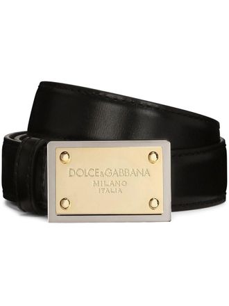 Dolce & Gabbana Cintura con logo - Nero