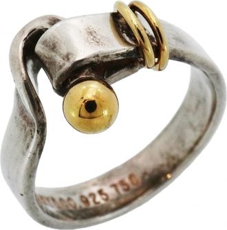 Tiffany & Co. Yellow Gold (18K) Silver 925 Band Ring (Pre-Owned)