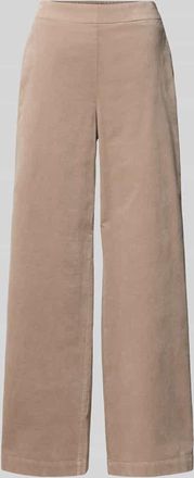 Marc O'Polo Wide Leg Hose aus Baumwoll-Mix in Stein, Größe 36