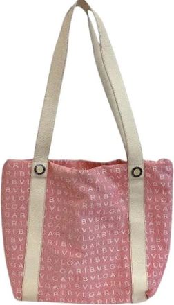 Bulgari Pre-owned Tote Bags, female, Pink, Size: ONE SIZE Pre-owned Vintage Tote Bag