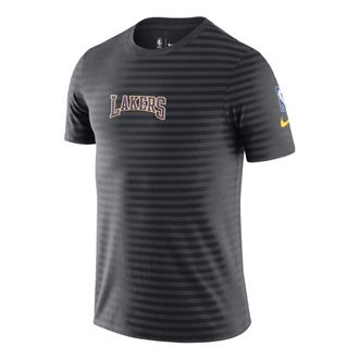Nike Mens Nike Stripe Alphabet Printing Round Neck Pullover Short Sleeve Brooklyn Nets Black T-Shirt DA5872-060
