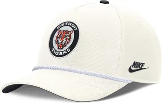 Nike Detroit Tigers Cooperstown Rise Nike Mens MLB Adjustable Hat in White | NB450I8ADTG-U8F