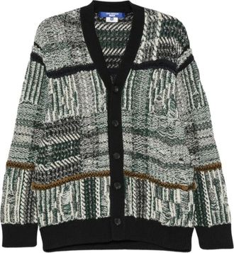 Junya Watanabe Gebreide Cardigan - Heren - Vesten - Veelkleurig - L - Katoen - Truien & Vesten