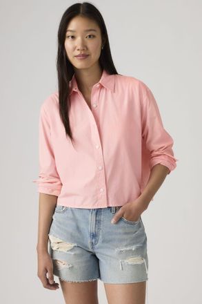 Levi's Cropped Harlie Shirt - Mujer - XS - Rosa / Coral Blush GD