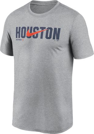 Nike Houston Astros Swoosh Legend Nike Mens Dri-FIT MLB T-Shirt in Grey | NKGK06GHUS-RSQ