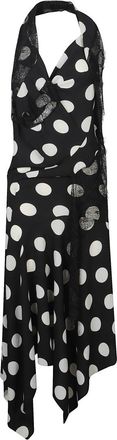 Junya Watanabe Black Polka dot midi dress
