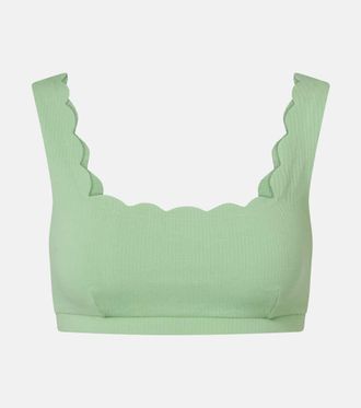 Marysia Swim Palm Springs scalloped bikini top