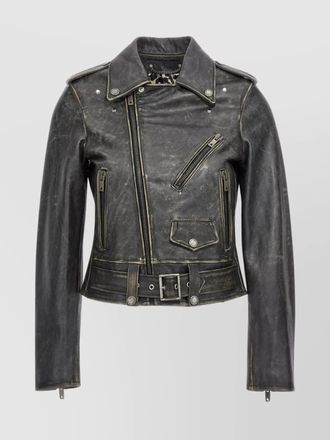 Golden Goose destiny slim distressed finish jacket