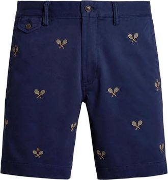 Polo Ralph Lauren Blauwe Casual Katoenen Broek - Heren - Korte Broeken - Blauw - W33 - Katoen - Korte Broeken