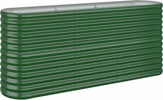 vidaXL Vidaxl - Jardinera Arriate Acero Galvanizado Verde 152x40x68 Cm
