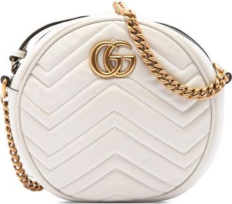 Gucci Pre-owned Gucci Mini GG Marmont Matelasse Calfskin Round Crossbody Ladies 705NXXCI42ODSYCK