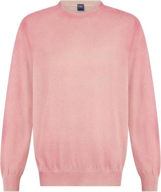 Fedeli Sweater met lange mouwen - Heren - Cashmere truien - Roze - 4XL - Truien & Vesten
