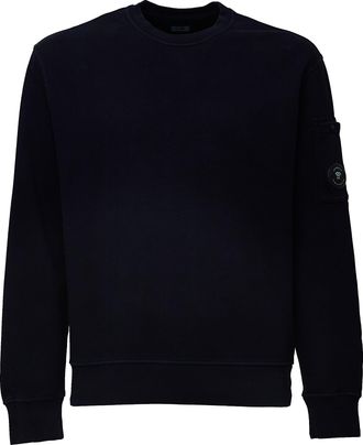 C.P. Company Diagonal Fleece Crewneck Sweatshirt With Lens Detail