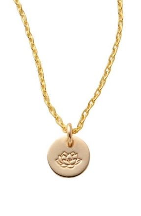 Made by Mary July Birth Flower Necklace in Gold Filled at Nordstrom, Size Medium