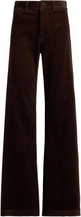 Ralph Lauren Broeken, Dames, Bruin, S, Katoen, Woven Flare Pants