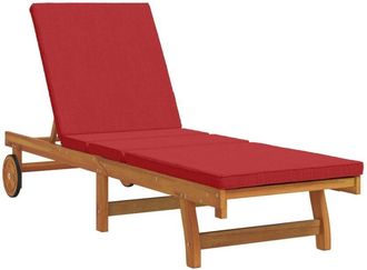 vidaXL Sun Lounger Reclining Brown 63 x 199 x 85cm Solid Acacia wood vidaXL