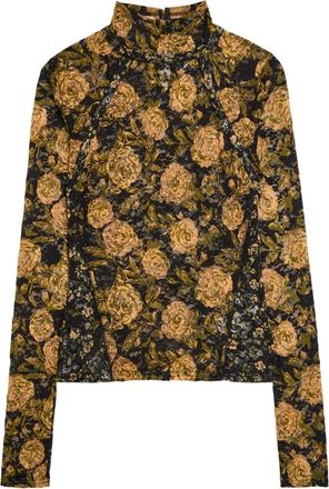 Free People Lyric blouse met lange mouwen - Zwart
