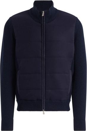 Gran Sasso Chaqueta h&iacute;brida de lana cepillada - Jackets - Hombre - Azul - XL
