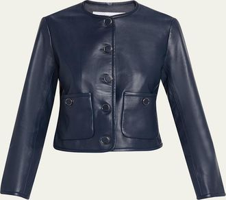 Veronica Beard Andrea Leather Jacket